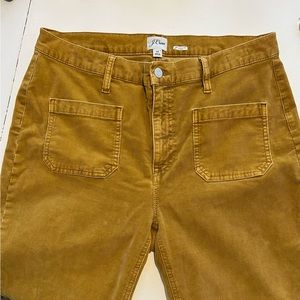 Jcrew Billie Demi boot crop mustard corduroy